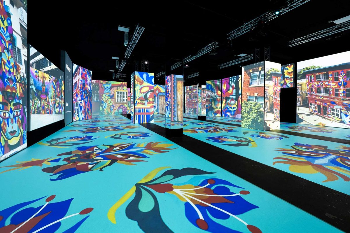 Immersive projection event at Magic Box